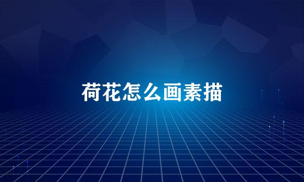 荷花怎么画素描