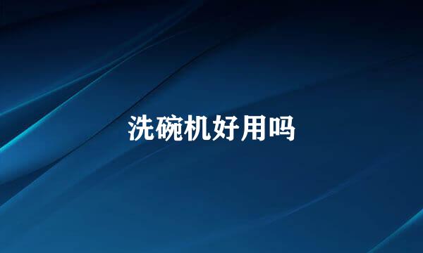 洗碗机好用吗