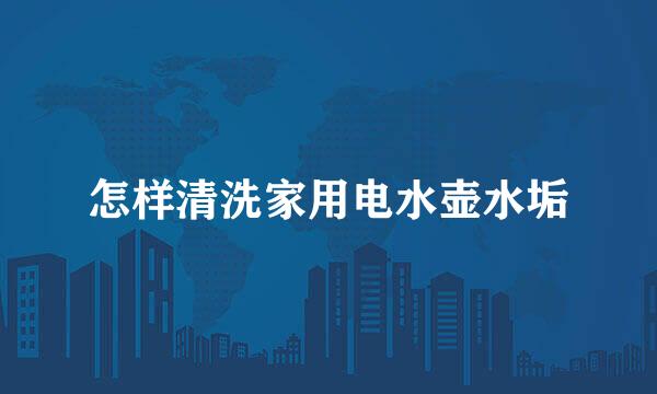 怎样清洗家用电水壶水垢