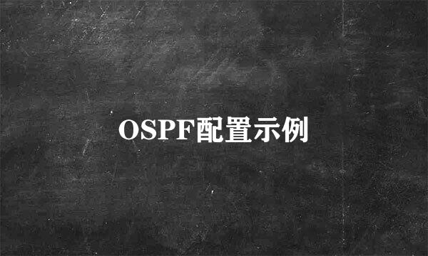 OSPF配置示例