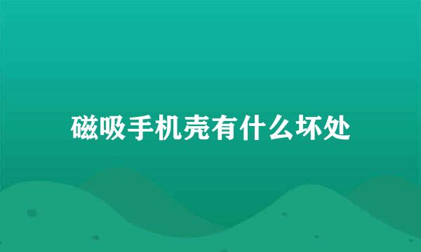 磁吸手机壳有什么坏处
