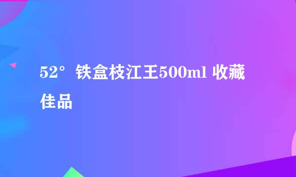 52°铁盒枝江王500ml 收藏佳品