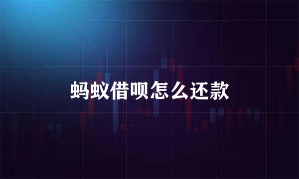 蚂蚁借呗怎么还款
