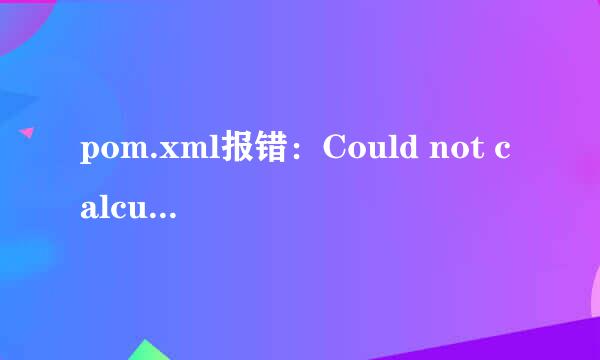 pom.xml报错：Could not calculate build plan