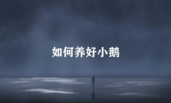 如何养好小鹅