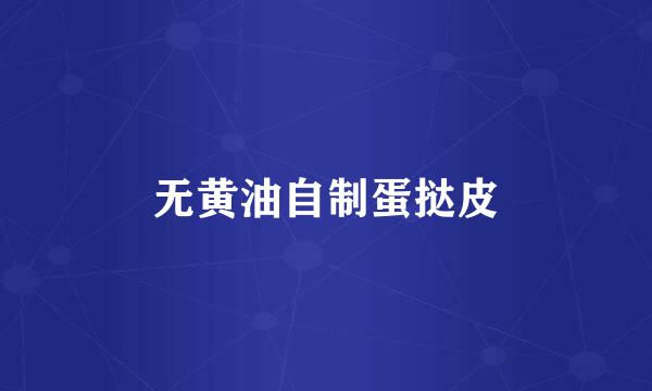 无黄油自制蛋挞皮