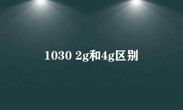 1030 2g和4g区别