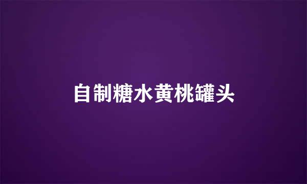 自制糖水黄桃罐头