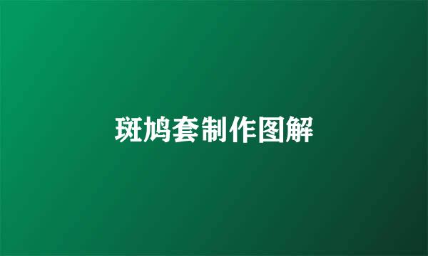 斑鸠套制作图解