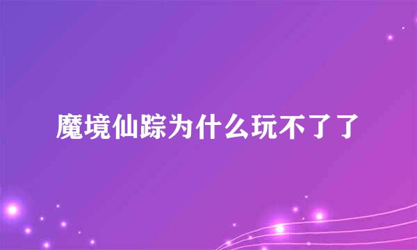 魔境仙踪为什么玩不了了