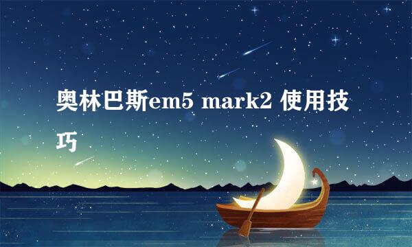 奥林巴斯em5 mark2 使用技巧