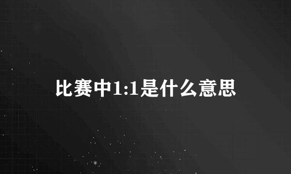 比赛中1:1是什么意思