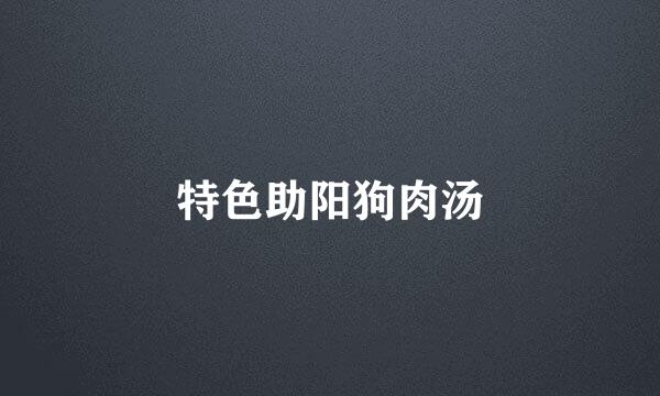 特色助阳狗肉汤