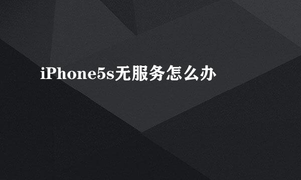 iPhone5s无服务怎么办