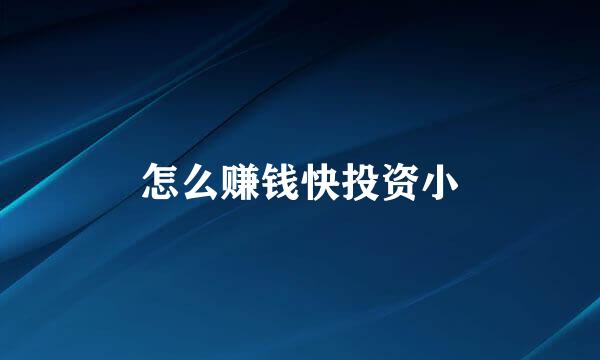 怎么赚钱快投资小