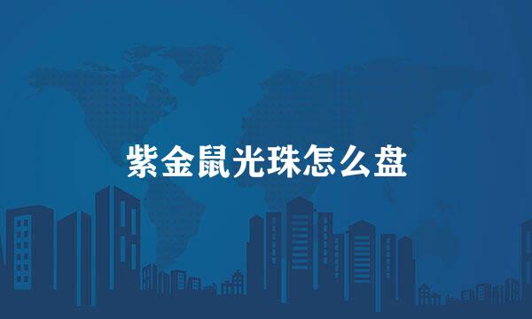 紫金鼠光珠怎么盘