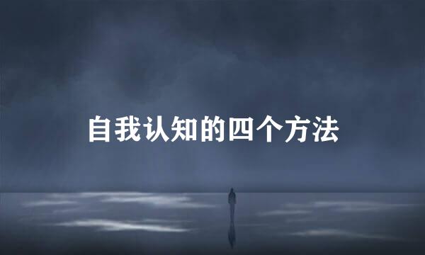 自我认知的四个方法