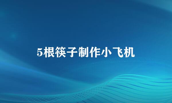 5根筷子制作小飞机