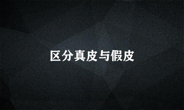 区分真皮与假皮