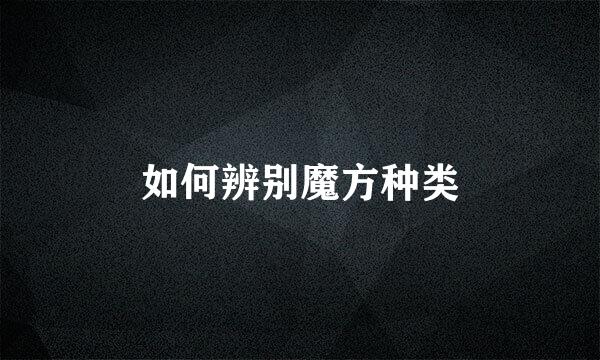 如何辨别魔方种类